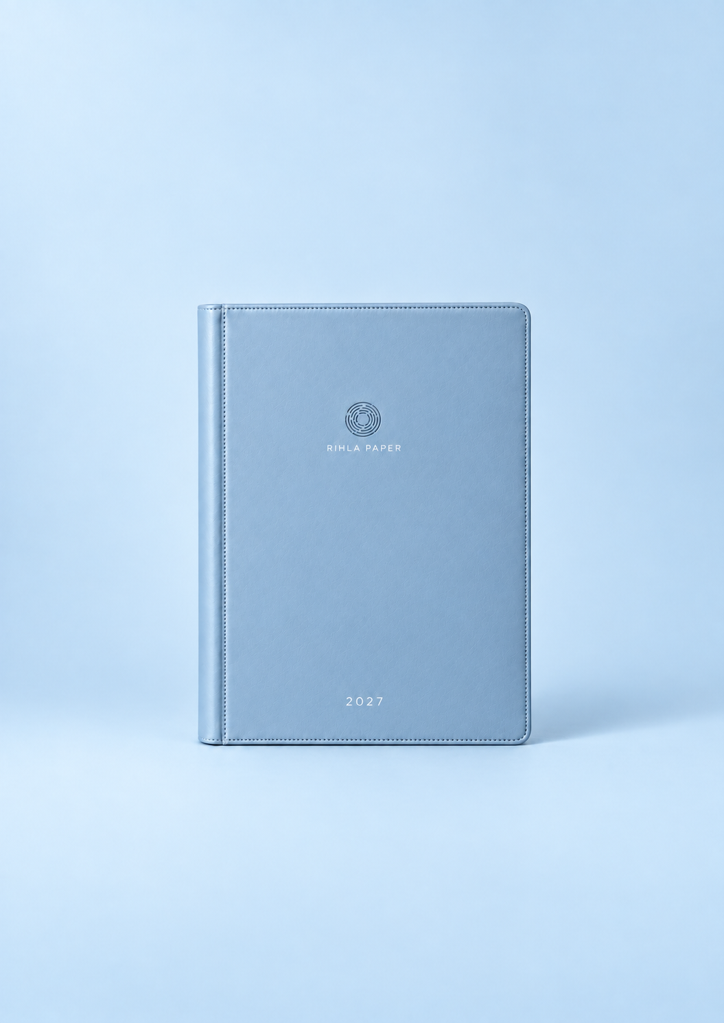 Rihla Paper 2027 mist-blue A4 planner cover